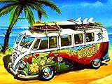Staroar Full Drill Square Diamond Painting Kit - Love Beach Bus 34X45CM Art Craft Diamond Art