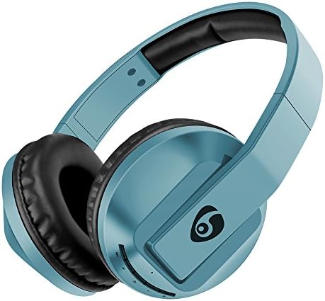 Bluetooth Headphone,Ounice Foldable Adjustable Over-head Wireless Bluetooth Stereo Headset Handsfree Headphones Earbuds with Mic USB Rechargeable,8 Hours Playtime (Sky Blue)