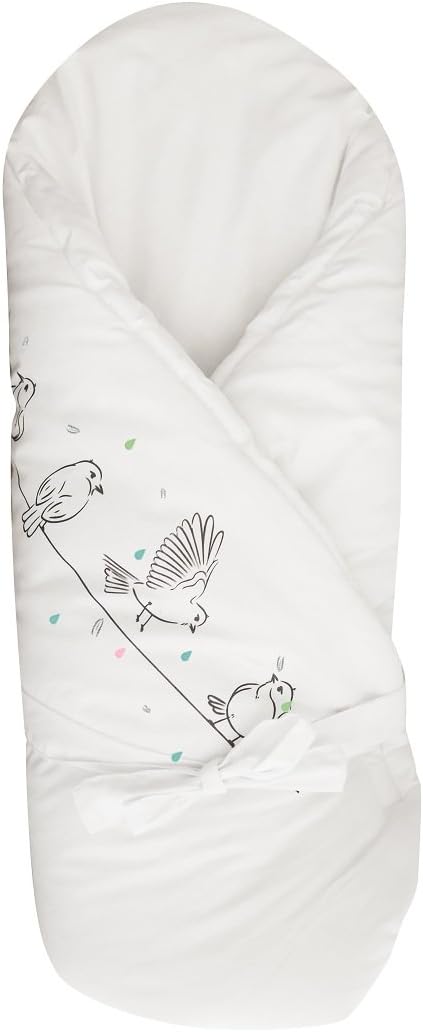 KempKids Sango Trade - Bedding Blanket Baby Newborn Swaddle Wrap Ties Infant Crib Sleeping Bag Size: 75 x 75 cm Birds