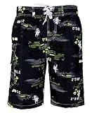 APTRO Men's Quick Dry Swim Trunk Printed Palm Beach Swim Wear