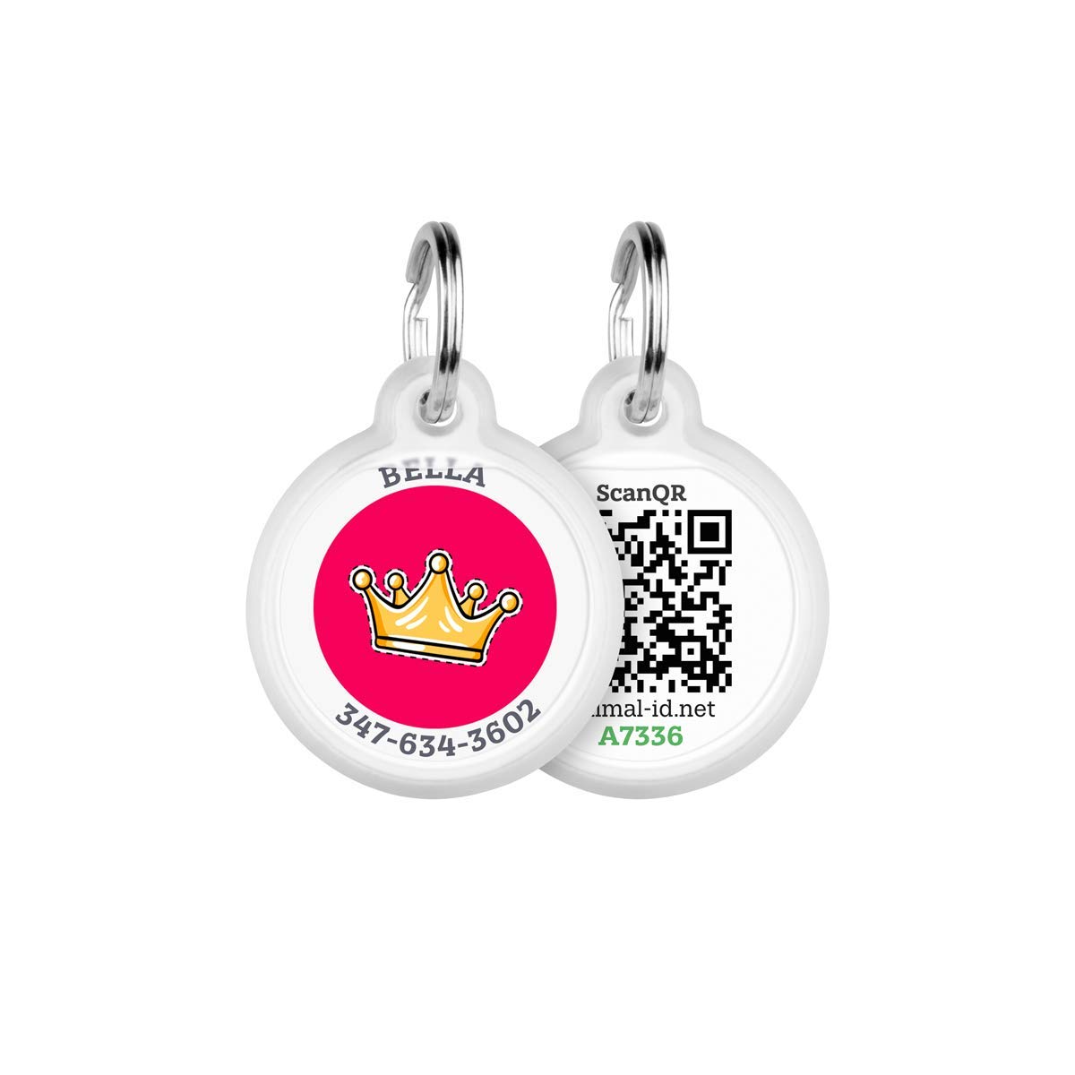 Tags for Dogs - Engraved Dog & Cat Tag - GPS Pet Id Tag - Scannable QR Code Pet Tags for Location - 