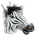 Signstek Horror Scary Zebra Horse Head Mask for Halloween Cosplay Costume Party
