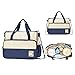 SoHo Diaper Bag 8 pcs Set Nappy Tote Bag for Baby mom dad Stylish Insulated Unisex Multifunction Waterproof Large Capacity Durable Includes Changing pad Stroller Straps Bottle case Dark Navy