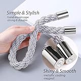 Pretty Jolly 2 Pack Magnetic Curtain Tiebacks Light Grey Modern Drape Holdbacks view 3