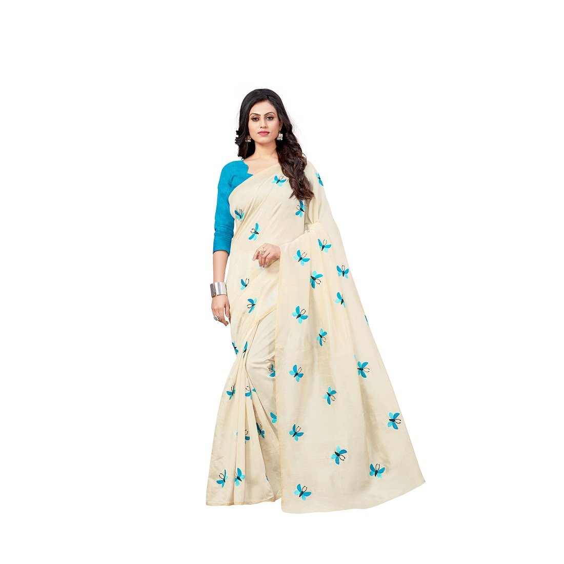 nena fashion women's zarna silk saree with un-stitched blouse piece