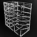 Ikee Design Acrylic 6-Shelf Office Desk Organizer, Caddy Organizer Racks for Office or Teacher Supplies, 9 1/2