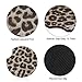 6 Pack Leopard Print Car Coasters, Neoprene Absorbent Cup Coaster for Cup Holder, Rubber Car Cup Pad Mat Absorb Condensation Car Coaster Accessories for Car Living Room Kitchen and Office