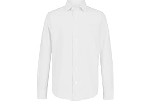 Nautica Big Boys' School Uniform Long Sleeve Performance Oxford Button-Down Shirt