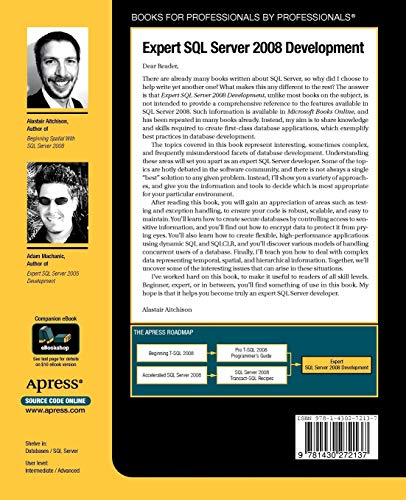 Expert SQL Server 2008 Development by Adam Machanic and Alastair ...