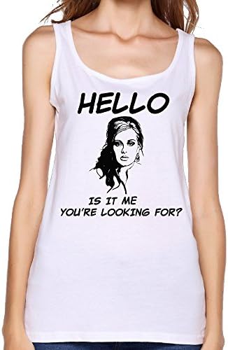 Women's Adele Hello Is It Me You're Looking For Tank Top-White