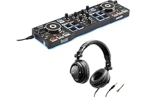 Hercules DJControl Starlight with LED Light HDP DJ45 Closed-Back, Over-Ear DJ Headphones Bundle