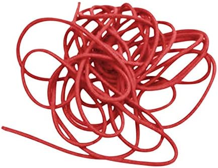 1/8" Thin Fine Round Elastic Stretch Bungee Shock Cord, 11Yard Braided Elastic Band Elastic Cord Heavy Stretch High Elasticity Knit Elastic Band for Sewing Crafts DIY, Bedspread, Cuff (Red)