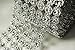 REEBONZ Silver Flower Diamond Mesh Wrap Roll Rhinestone Crystal Ribbon 4.5