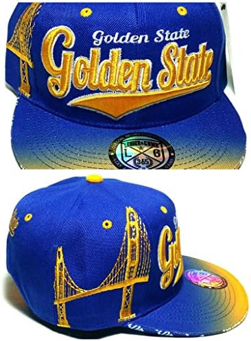 Golden State New Top Pro Skyline Bridge Flash Warriors Colors Blue Gold Youth Kids Era Snapback Hat Cap