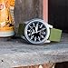 BARTON WATCH BANDS 24mm Army Green Soft Silicone Quick Release Straps