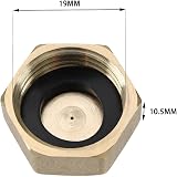 eMagTech 4pcs 1/2" Brass Blanking Hose Cap Nut Rubber Washer Female Pipe view 4