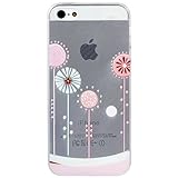 iPhone 5S Case,iRonsnow(TM) Ultra Thin Pattern Art Gel TPU Bumper Rubber Skin Flexible Slim Soft Case for Apple iPhone 5 5S 5G 5th-5 Colors (Ultra thin-Dandelion)