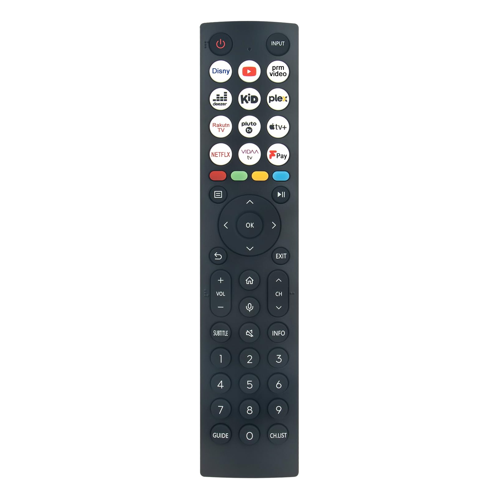 ERF2K36 Replacement Remote Control ERF2K36H Fit for Hisense 43E77KQTUK 50E77KQTUK 55E77KQTUK 65E77KQTUK 43E6KTUK 50E6KTUK