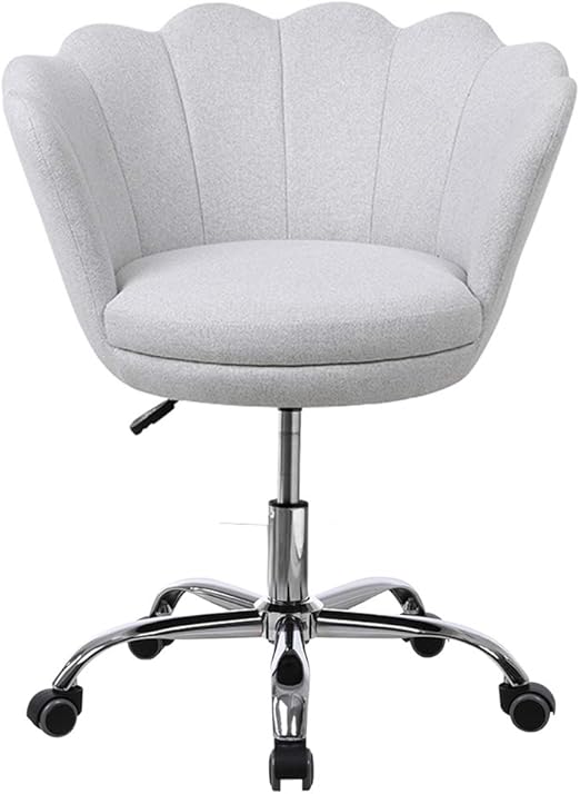 Amazon Com Henf Linen Swivel Chair Living Room Chair Modern Leisure Arm Chair 360 Degrees Swivel Stool Office Chair With Wheels Vanity Chair Upholstered Adjustable Height For Office Living Room Bedroom Beige Kitchen