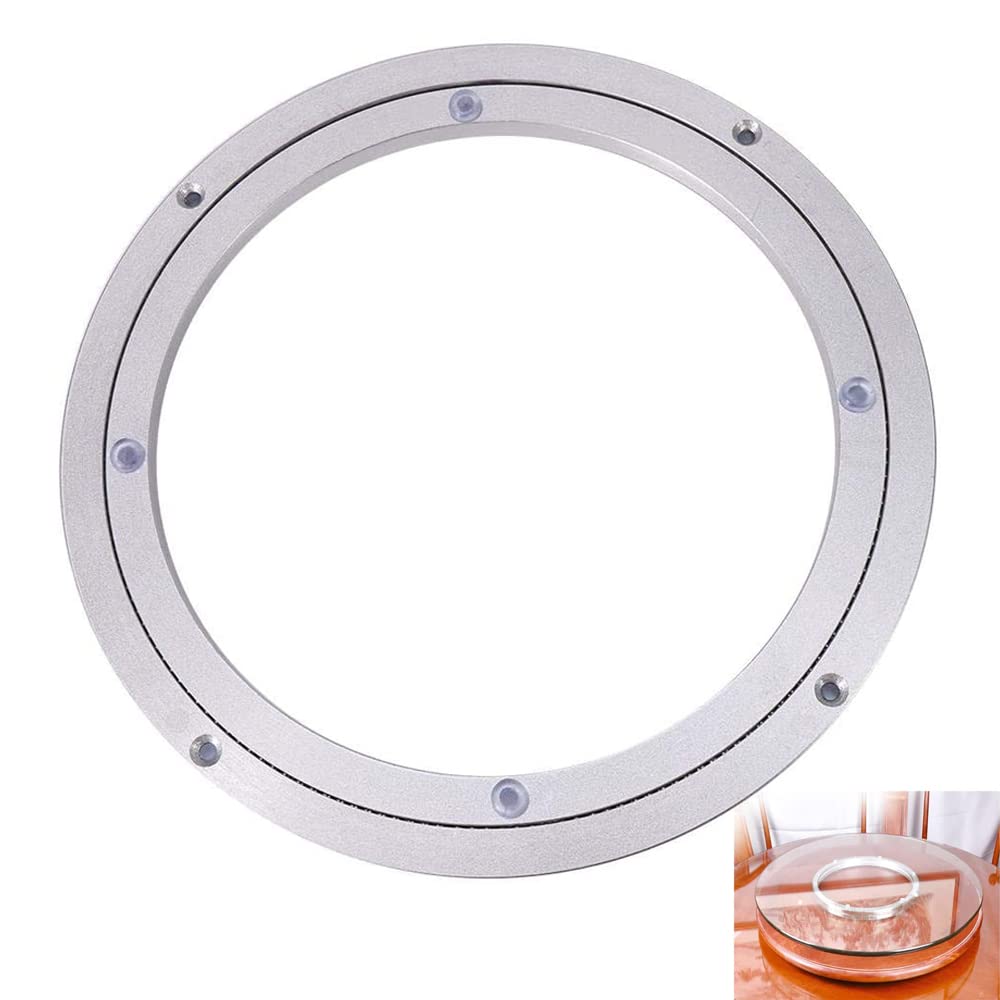 Rotating Bearing Turntable, Ball Bearing Rotating Table, Smooth Swivel Plate, Table Top Rotating Turntable, for Kitchen, Living Room, Dining Table, Easy to Assemble, Non-Slip Rubber Feet, 25 cm / 10