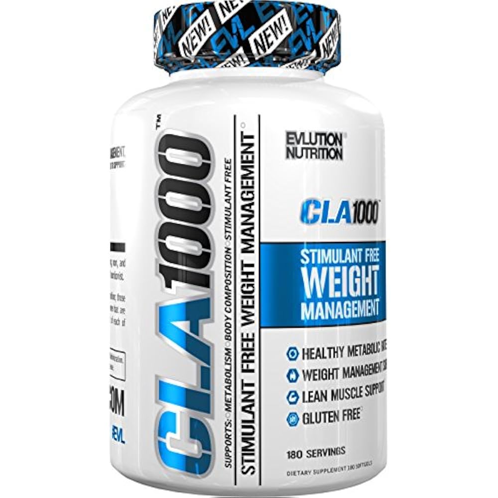 CLA Evlution Nutrition 1000 Conjugated Linoleic Acid, Soft Gel, Weight