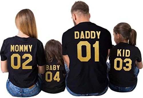 Jinjiu Family Matching Clothes Set, Women Men Boys Girls Number Print Short Sleeve Summer Tops Family T-Shirt