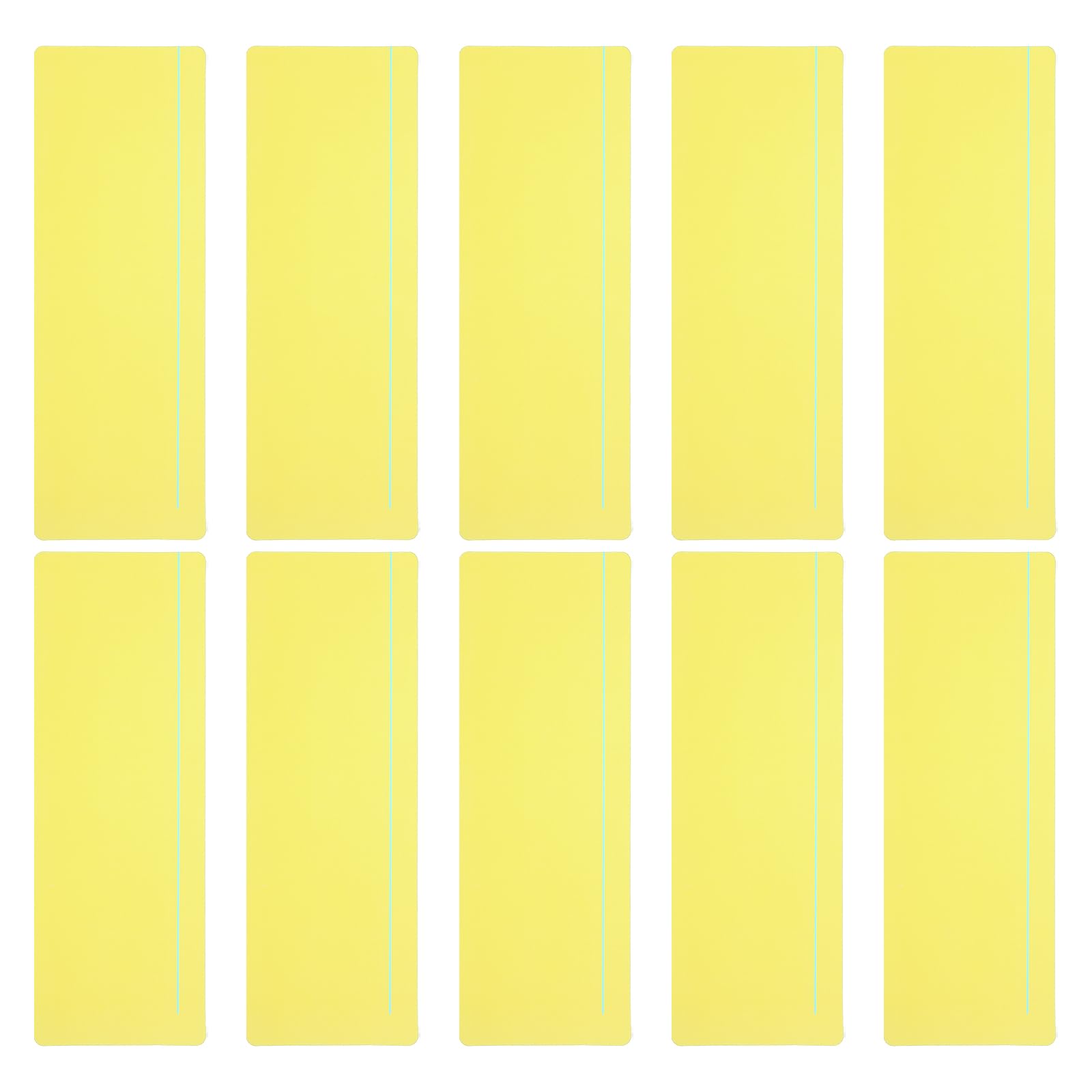 PATIKIL Guided Reading Strips, 10pcs Tracking Highlight Colored Overlay Bookmark Reduce Visual Stress Teaching Supplies with Line for Classroom, Yellow