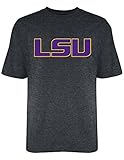 LSU Tigers Mens T Shirt Charcoal Heather - XL - charcoal heather gray