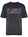 LSU Tigers Mens T Shirt Charcoal Heather - XL - charcoal heather gray