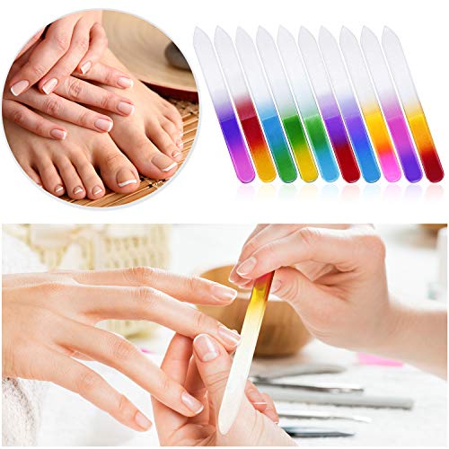 30 Pieces Glass Nail Files Glass Fingernail Files Crystal Glass Nail