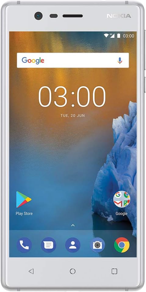 Nokia 3 - Android 9.0 Pie - 16 GB - Unlocked Smartphone (AT&T/T-Mobile/Metropcs/Cricket/Mint) - 5.0" HD Screen - White