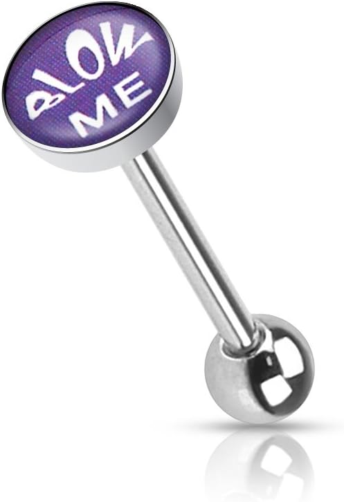 PunkJewelry Tongue Piercing Sexy Logo 316L Surgical Steel