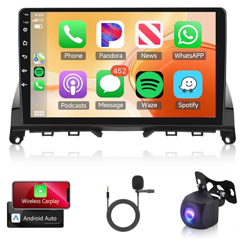 Photo 1 of Android 13 Car Radio Stereo Wireless Carplay Android auto for Mercedes Benz C-Class C180 C200 C230 C250 C300 C350 W204 S204 2006-2011, Rimoody 9 inch Touchscreen GPS WiFi BT FM Backup Camera