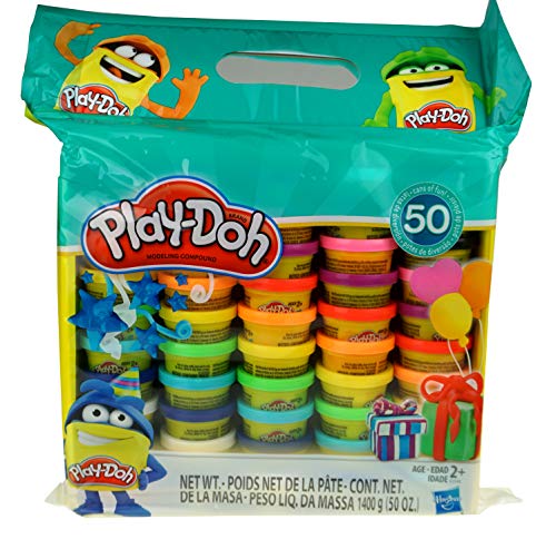 Play-Doh Modeling Compound 50- Value Pack Case of Colors, Non-Toxic, Assorted Colors, 1-Ounce Cans, Ages 2 and up (50 Cans - 1 Pack)