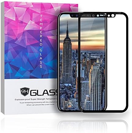 iPhone X Screen Protector Glass [3D Cool Curved] [100% Bubble FREE] Premium Luxury Class 3D 9H [Non-Soft-Edged] HD Screen Protector for Apple iPhone X / 10 Black