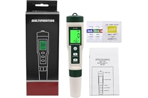 OUGETHER 10 in 1 Water Quality Tester PH/TDS/Salt/SG/ORP/EC/Hydrogen/Resistivity/Temp/Nutrient Multifunction Testing Pen for Pool Aquarium