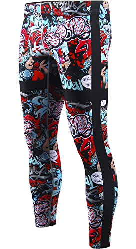 Zipravs Men's Cool Dry Compression Long Leggings Workout Clothes(S~3XL)