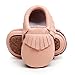HONGTEYA Leather Baby Moccasins Hard Soled Tassel Crib Toddler Shoes for Boys and Girls…