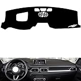 leather dash board cover mat Compatible with Mazda