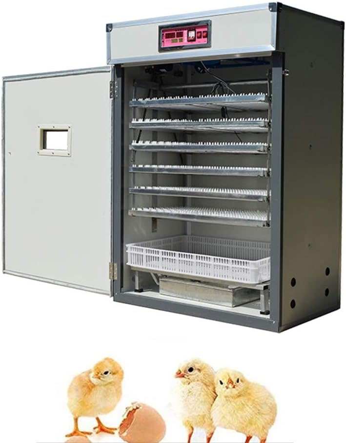 JHKGY Compact Microbiological Laboratory Incubator,Egg Incubators with Automatic Egg Turning Turner,for Hatching Turkey Goose Quail Chicken Eggs,Built-In Egg Candler,1056 Egg