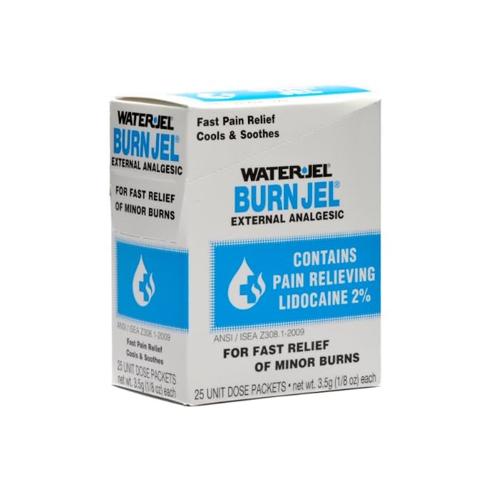 Water Jel, First Aid Burn Relief, Burn jel, 25 count