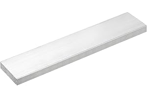 uxcell Square Aluminum Flat Bar, 1/2" Thick 2" Width 10" Length Square Aluminum Bar 6061 Aluminum Flat Plate, 12 x 50 x 254mm