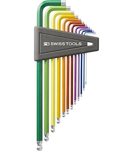 PB Swiss Tools PB 212LH-10 RB Ballend hex set long rainbow - Hex