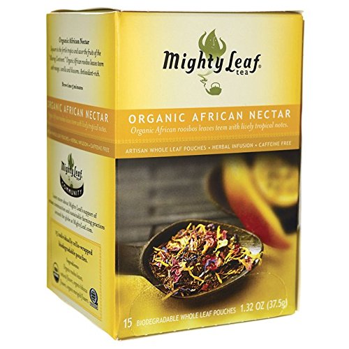 Click Here to See More Images Mighty Leaf Herb Tea, Organic African Nectar, 15 Count Whole Leaf Pouch, 1.32 Ounce