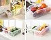 Honla Set of 2 Freezer Bins,Refrigerator Organizer Trays,Large Plastic Fridge Containers for Home Kitchen and Pantry Cabinet Storage Organization,13.4 by 7.2 by 4.8-Inch,Clear
