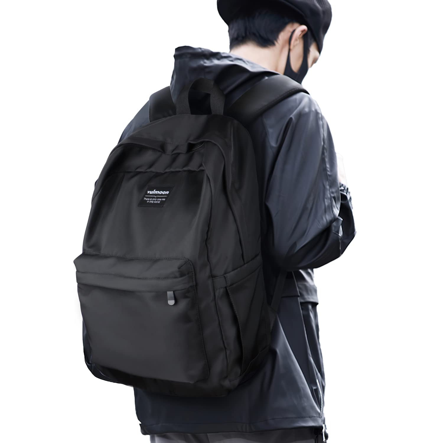 [Vulmoon] リュック メンズ おしゃれ バックパック 通学 軽量 大容量 防水 15.6インチ りゅつく カジュアル タウンリュック 防災 男女兼用 (ブラック)商品画像