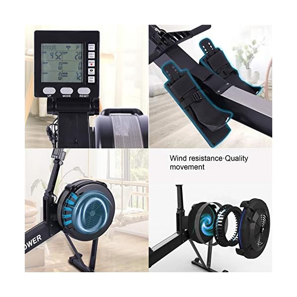 Home-Rowing-MachineRowing-Machine-Foldable-Air-Rowing-Machine-10-Adjustable-Resistance-with-A-Display-Suitable-for-Aerobic-Exercise-Fitness-Weight-Loss244-61-85CM Home Rowing Machine,Rowing Machine Foldable, Air Rowing Machine 10 Adjustable Resistance with A Display Suitable for…