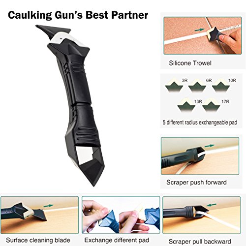 GNB Industry Standard Size 10oz Caulking Gun Set, Manual Cartridge Rod Cradle,Fits 10 oz tube/cartridge