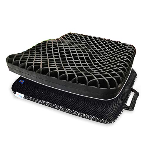 Bingyee Coccyx Seat Cushion 3D Ventilated Grid Cooling Double Gel Seat