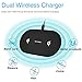 Dual Wireless Charger, 4 Coils Airpower Wireless Charging Pad with Qi-Certified, Fast Charge 2 Devices At Once for Samsung Galaxy and Other Qi Devices, Standard Charging Pad for iPhone X/8/8 Plus